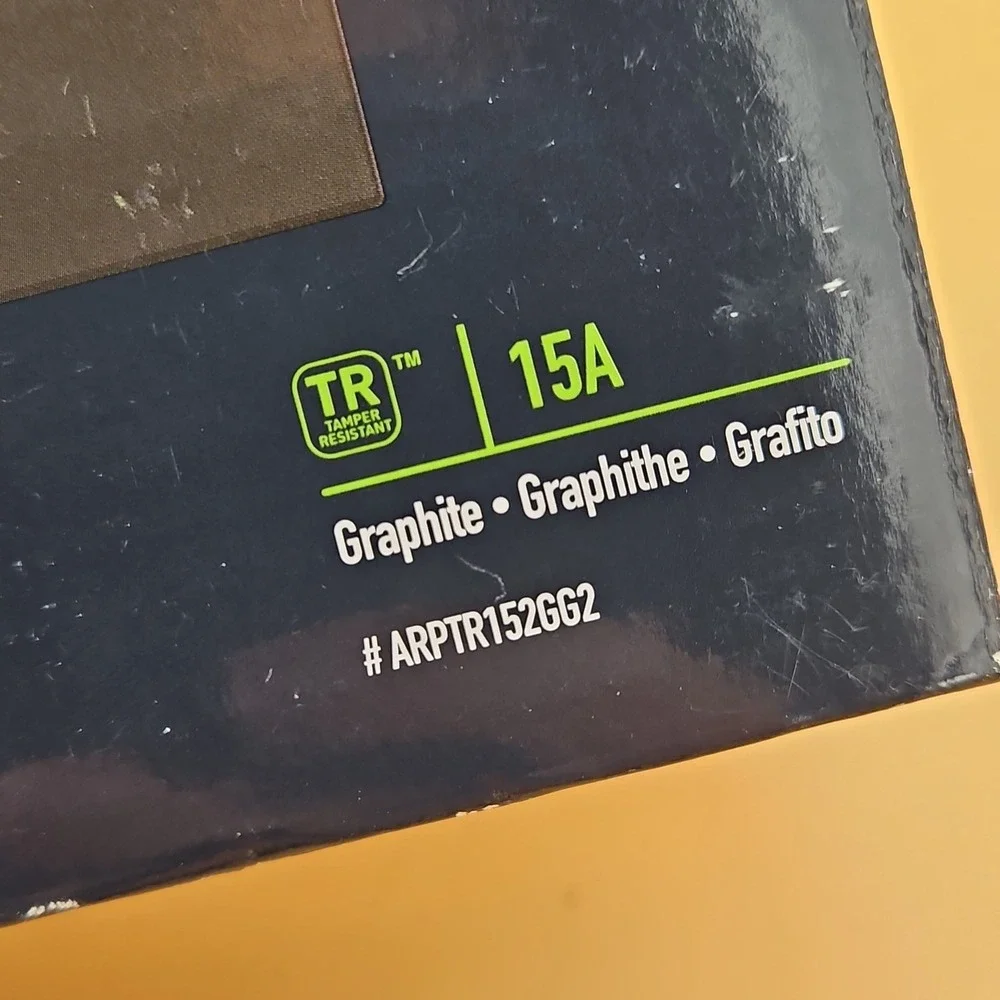 Legrand ARPTR152GG2 adorne 15A Tamper-Resistant Outlet - Graphite New Open Box